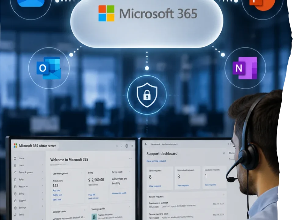 Microsoft 365 and Cloud App Support as part of business remote IT support from Mass IT Pro Solution.