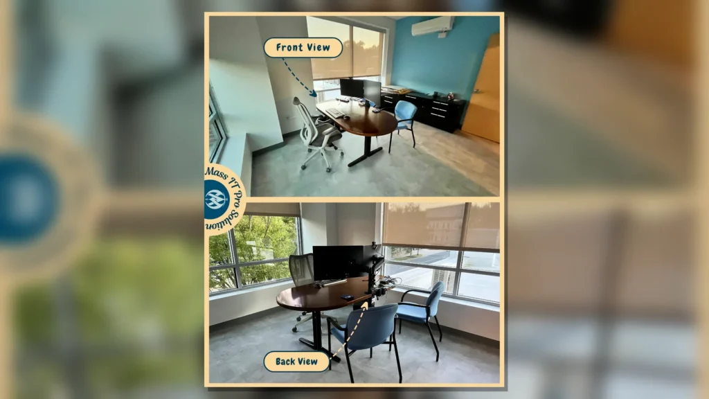 Finished corner workstation view by Mass IT Pro Solution