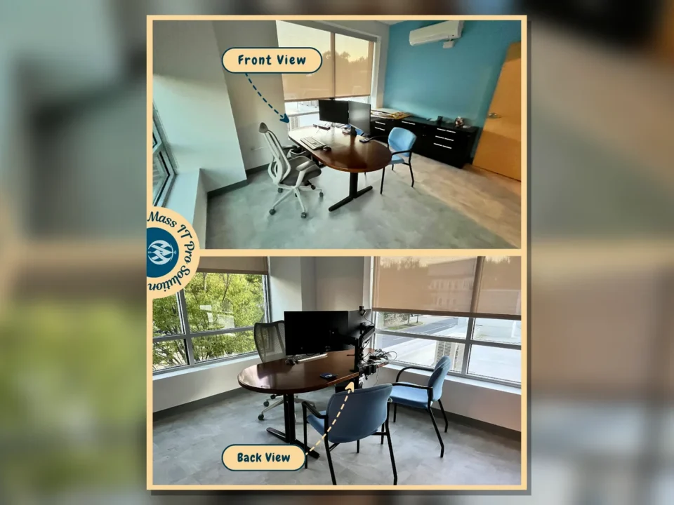 Finished corner workstation view by Mass IT Pro Solution