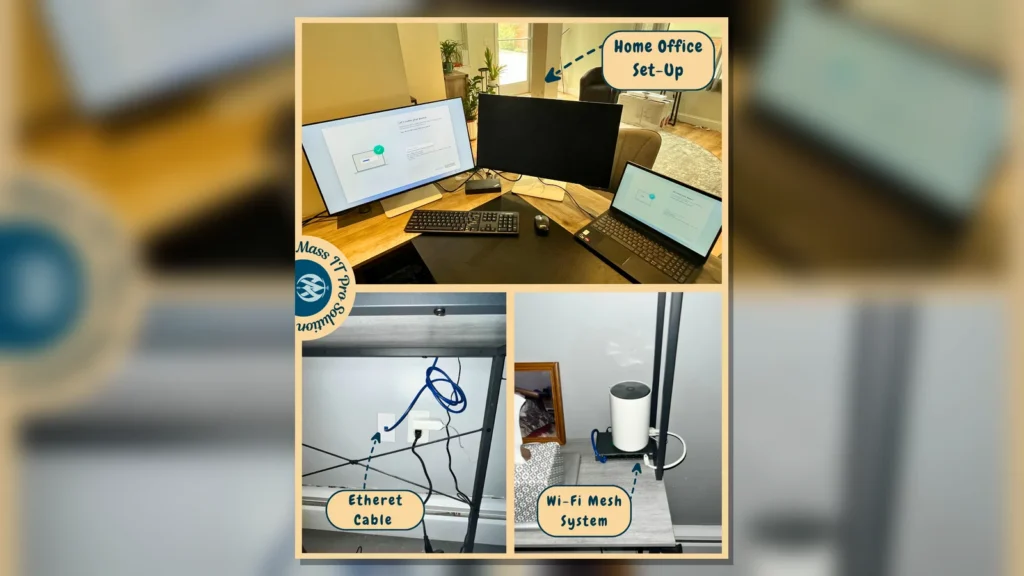 Mesh Wi-Fi and Ethernet home office setup by Mass IT Pro Solution