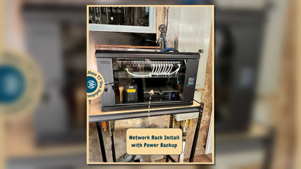 Residential network rack with power backup by Mass IT Pro Solution