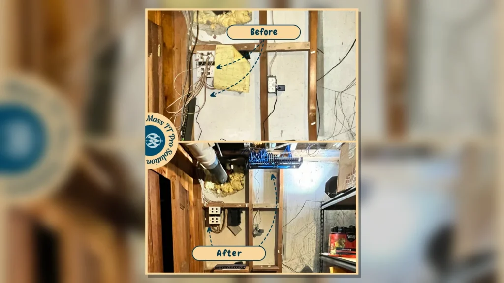 Basement network area cleanup by Mass IT Pro Solution