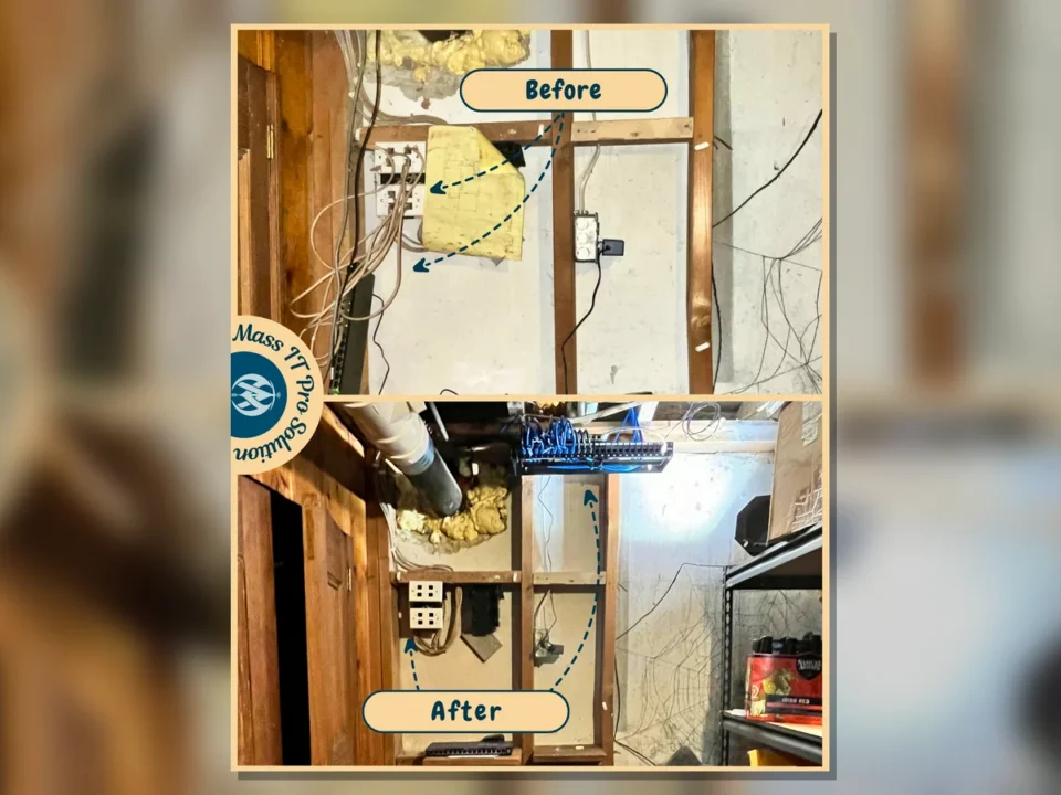 Basement network area cleanup by Mass IT Pro Solution