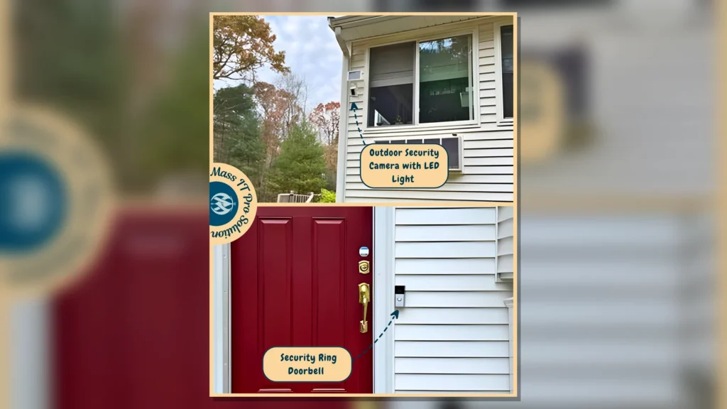 Outdoor security camera and smart doorbell by Mass IT Pro Solution