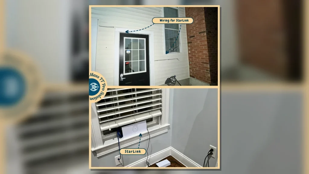 Starlink wiring and interior router placement by Mass IT Pro Solution
