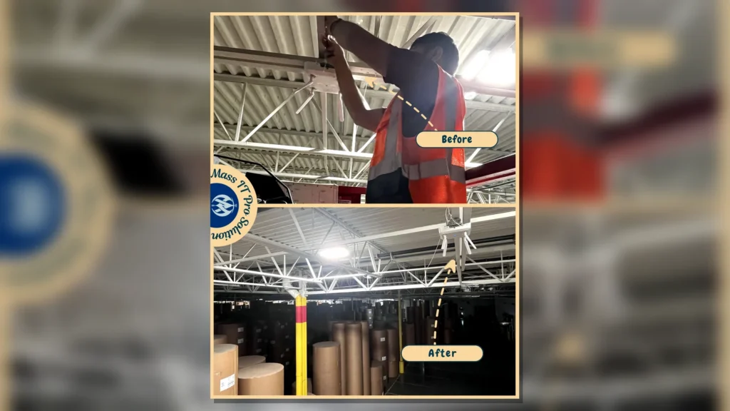 Ceiling cable routing for access points by Mass IT Pro Solution