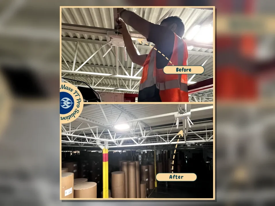 Ceiling cable routing for access points by Mass IT Pro Solution