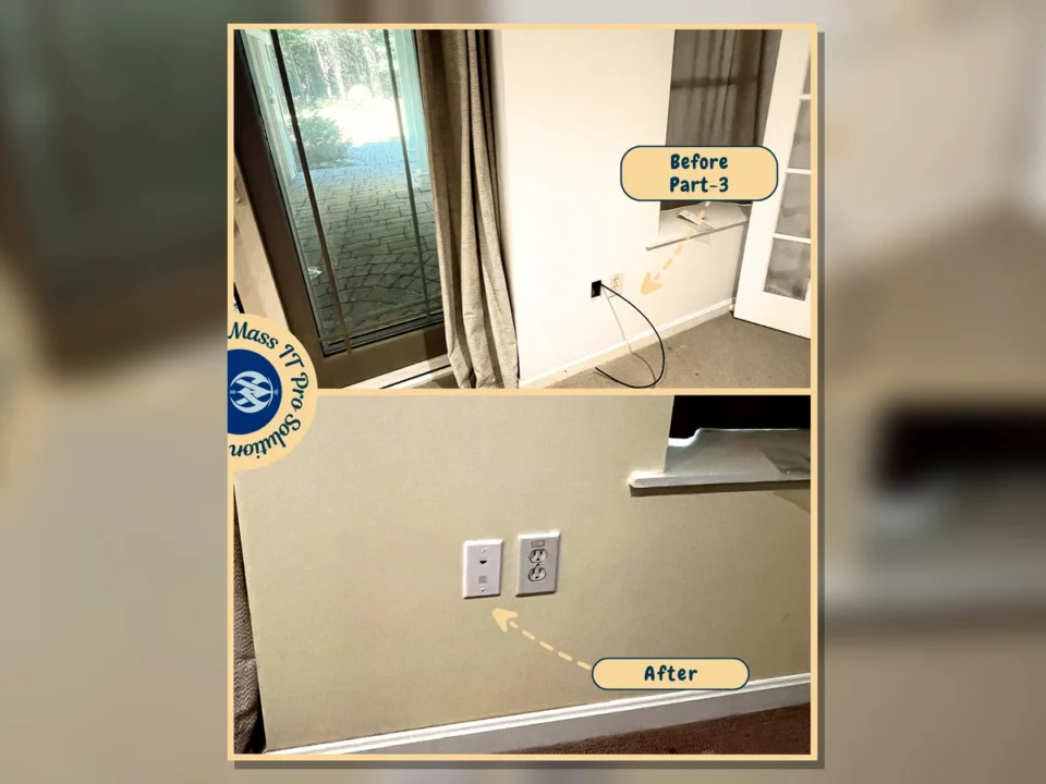 Finished RJ45 wall plate installation by Mass IT Pro Solution