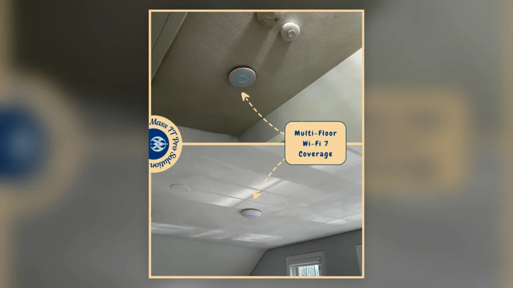 New UniFi networking hardware and completed residential network core installation in Massachusetts.